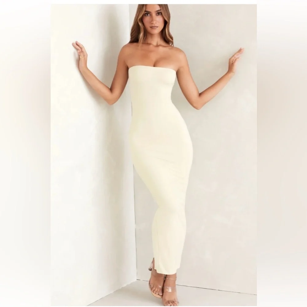 Bandeau Maxi Dress in Ivory, 2